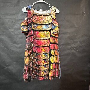 Medieval Armor Cotton Short Mini Dress Festival Gladiator size Large Renaissance